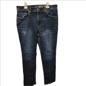 Devil Dog Durham Tapered Leg Mens Denim Jeans Size 36x32